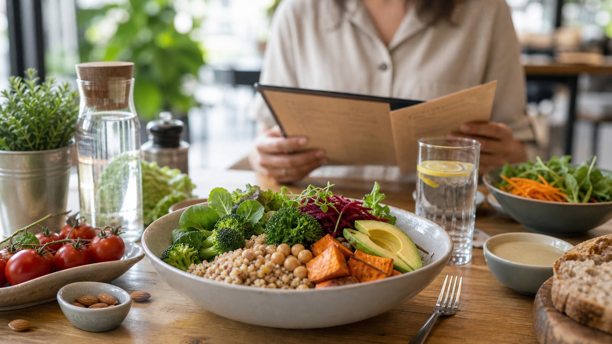 Illustration de l'article : Alimentation et régimes en anglais : vocabulaire vegan, intolérances et commandes au restaurant