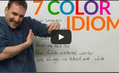 Illustration de l'article : 7 Expressions anglaises imagées ou idiomatiques sur les couleurs – Video anglais