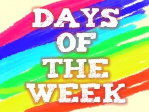 Jour de la semaine en anglais